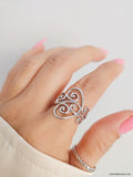 Sterling Silver 925 Bold Filigree Ring - view 8