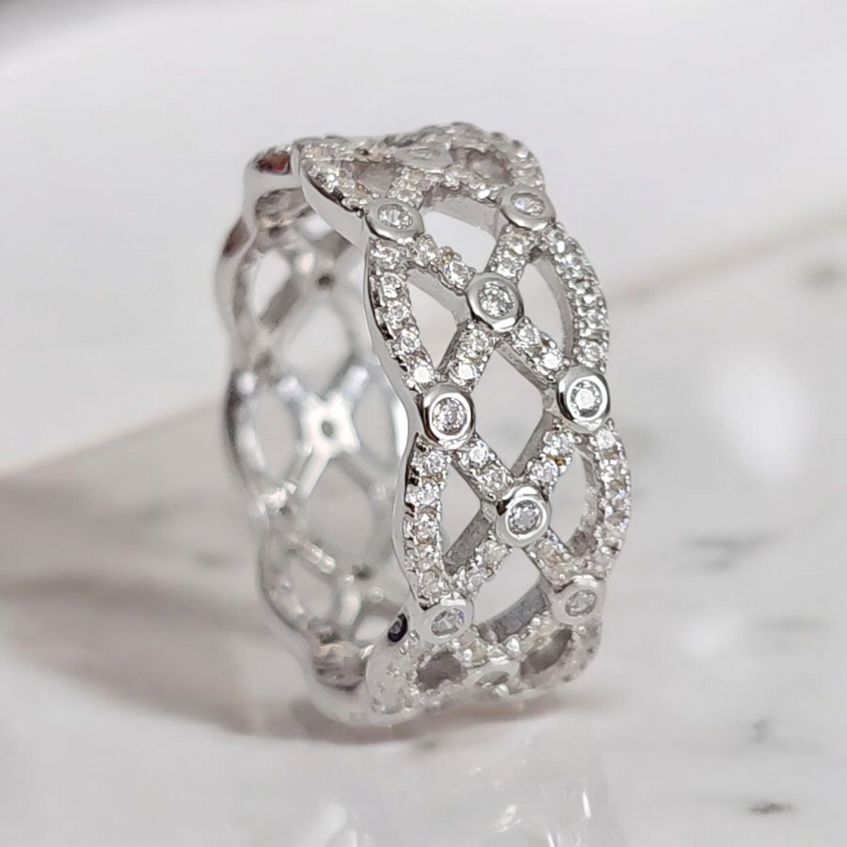 Sterling Silver Statement Wide Band Ring