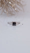 Sterling Silver Princess Cut Sapphire ring - view 8