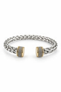 Braided Silver Cable Bangle Bracelet - view 5