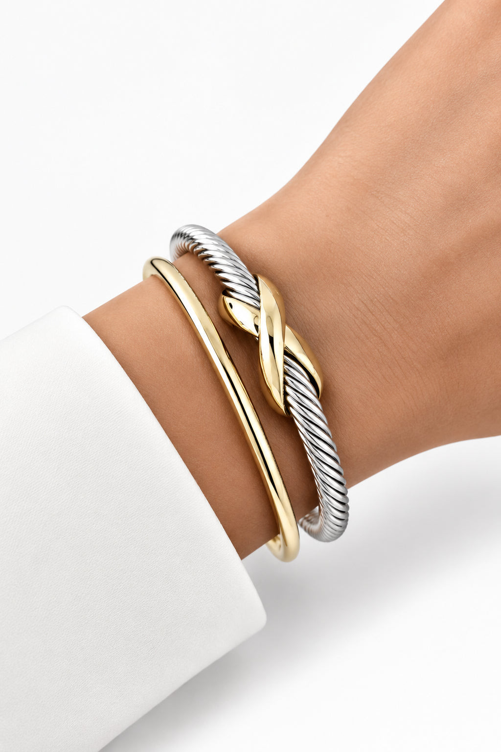 X Cable Bangle Bracelet - view 3