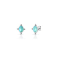 Sterling Silver 925 Dainty Turquoise Stud Earrings