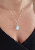 Sterling Silver 925 Mother of Pearl Pendant Necklace - view 6