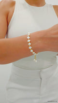 Genuine Fresh Water Pearl Slider Bracelet - view 5
