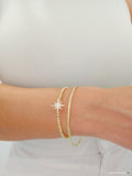 Starburst Gold Plated Bangle Charm - view 8