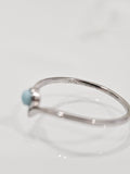 Sterling Silver Larimar Chevron Ring - view 5