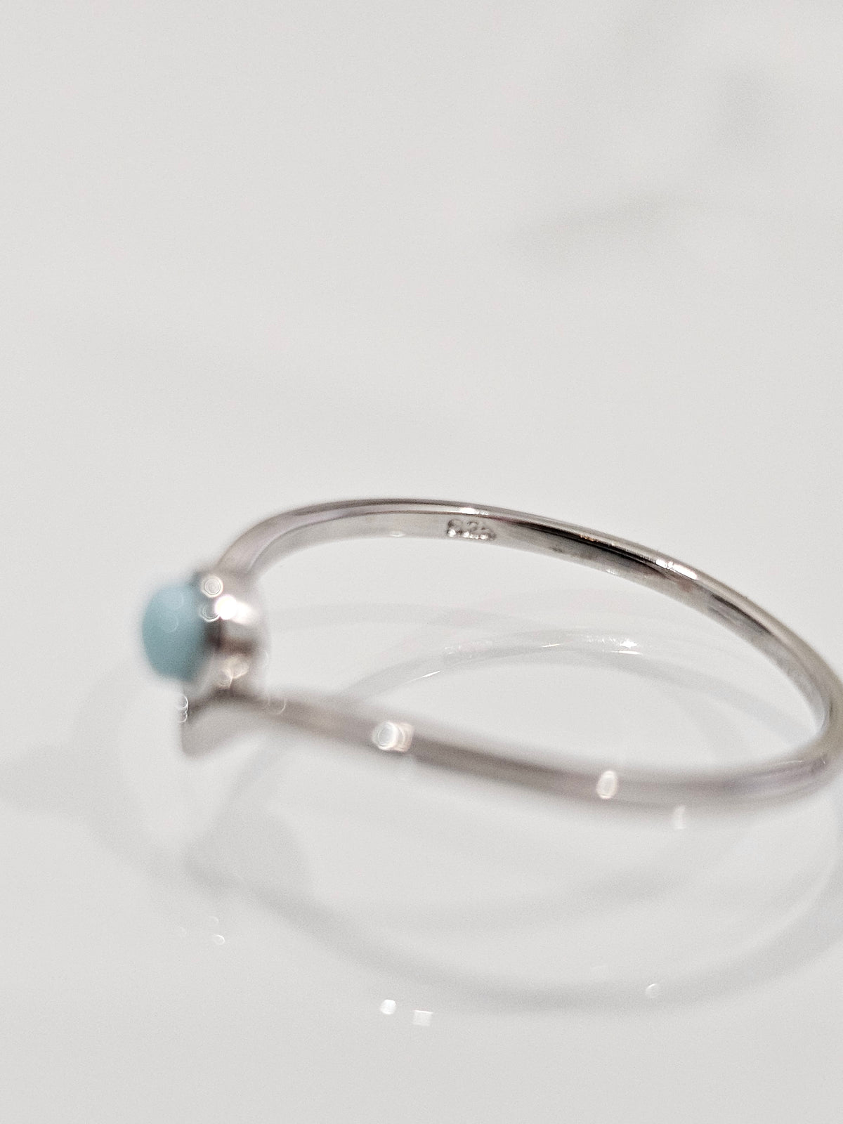Sterling Silver Larimar Chevron Ring - view 5