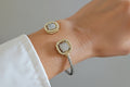 Two Tone Squares Bangle Bracelet - view 6