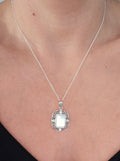 Sterling Silver 925 Mother of Pearl Pendant Necklace - view 3