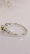 Sterling Silver Dainty Claddagh Peridot Ring - view 8