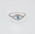 Sterling Silver Evil Eye Blue Opal Ring - view 9