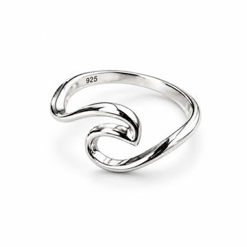 Sterling Silver Wave Pura Vida Ring