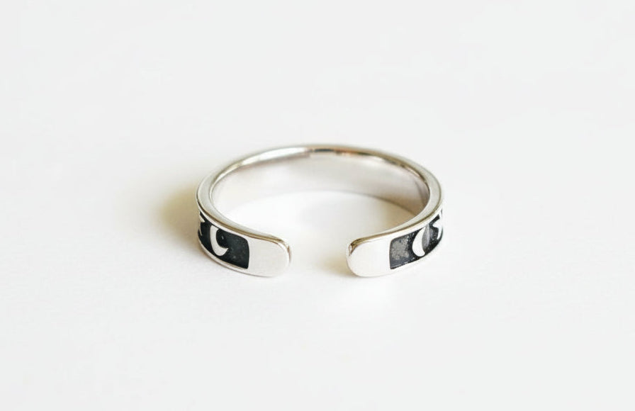 Sterling Silver Adjustable Moon and Stars Midi or Toe Ring - view 4