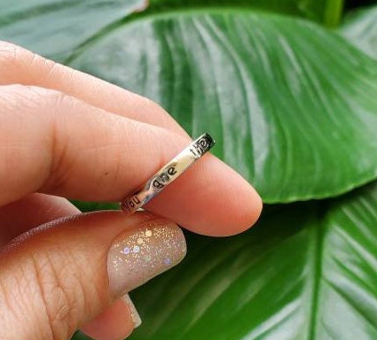 Sterling Silver Engraved "You are The Joy in my Heart" Ring - view 3