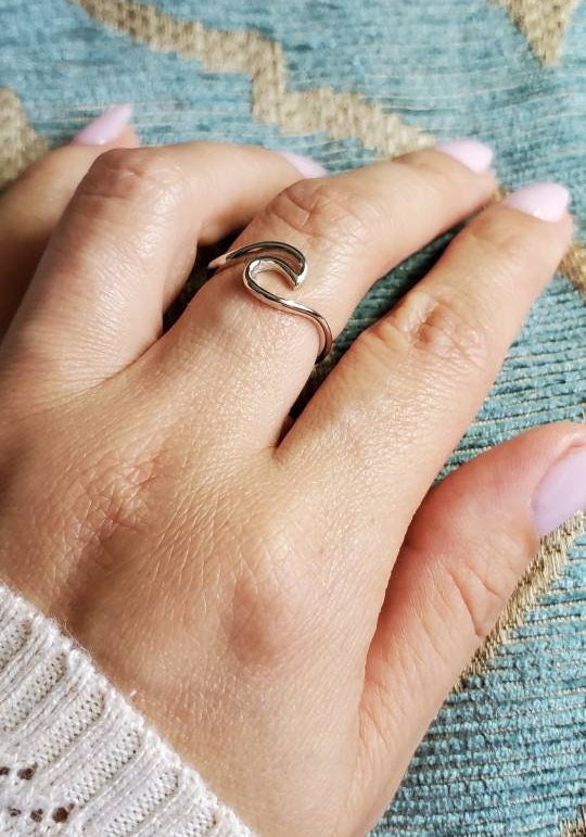 Sterling Silver Wave Pura Vida Ring - view 2