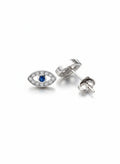 Sterling Silver 925 Evil Eye Stud Earrings - view 2
