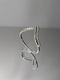 High Polished Beaded Chevron V Ring - view 7