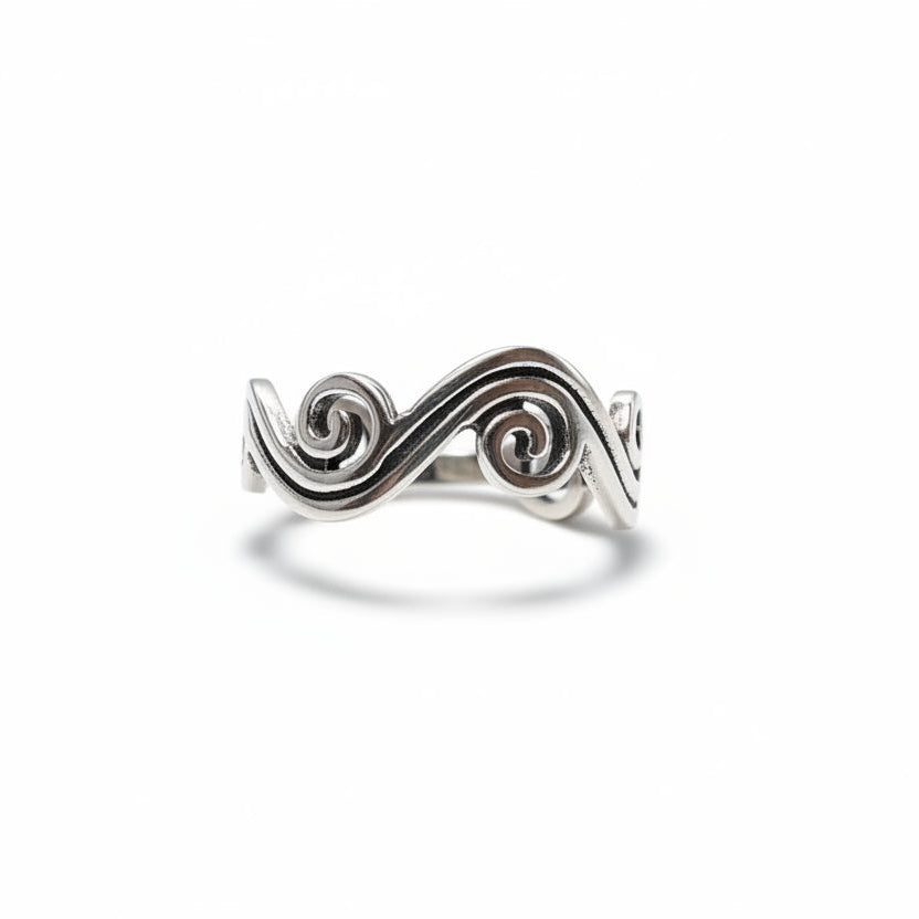 Sterling Silver Tide Wave Ring - view 3