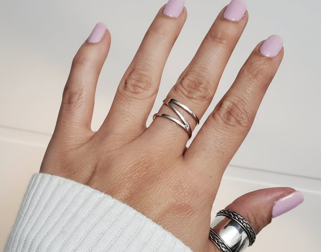 Sterling Silver Cage Ring