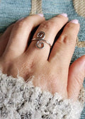 Minimalist Bohemian Style Swirl Ring - view 4