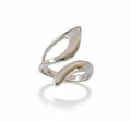 Sterling Silver Women Ring Curved Bold Ring - view 5