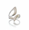 Sterling Silver Women Ring Curved Bold Ring