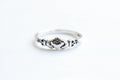 Sterling Silver Tiny Claddagh Dainty Irish Ring - view 3