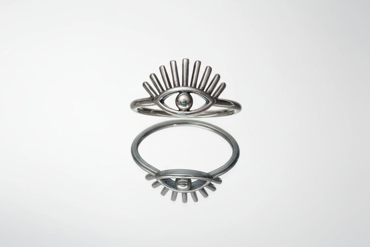 Sterling Silver 925 Protection Evil Eye Ring - view 5