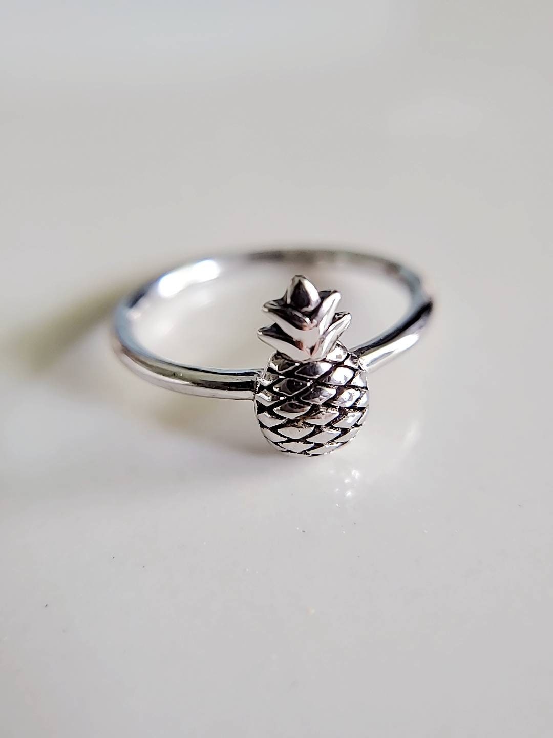 Sterling Silver Pinapple Ring - view 3