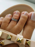 Sterling Silver Toe Midi Crown Ring - view 6