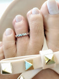 Dainty Midi Toe Sterling Silver Ring - view 2