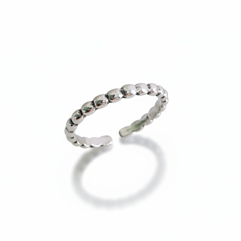 Silver Beaded Toe Ring