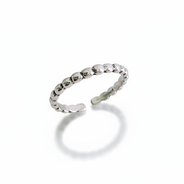 Silver Beaded Toe Ring