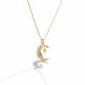 Gold Filled Starburst and Moon Pendant