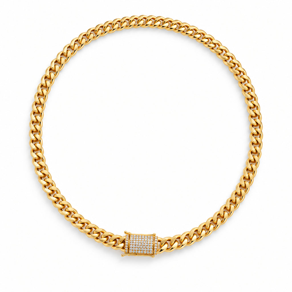 Gold Statement Cuban Link Chain - view 6