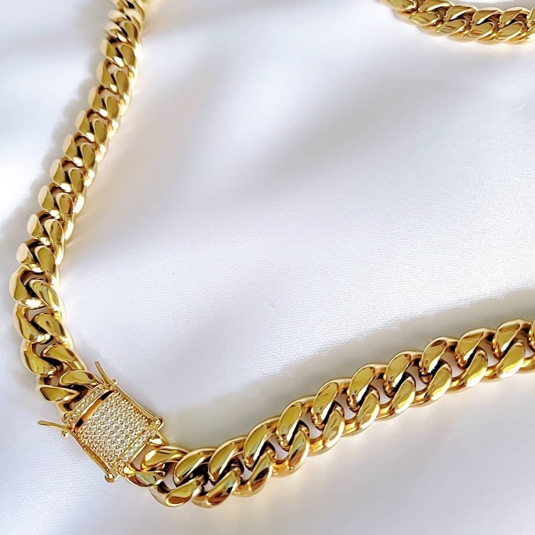 Gold Statement Cuban Link Chain - view 5