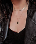 Moon Star Choker /Gold Star Choker / Sequin Disc Necklace / Staple Chain - view 6