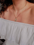 Moon Star Choker /Gold Star Choker / Sequin Disc Necklace / Staple Chain - view 8