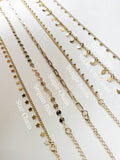 Moon Star Choker /Gold Star Choker / Sequin Disc Necklace / Staple Chain - view 3