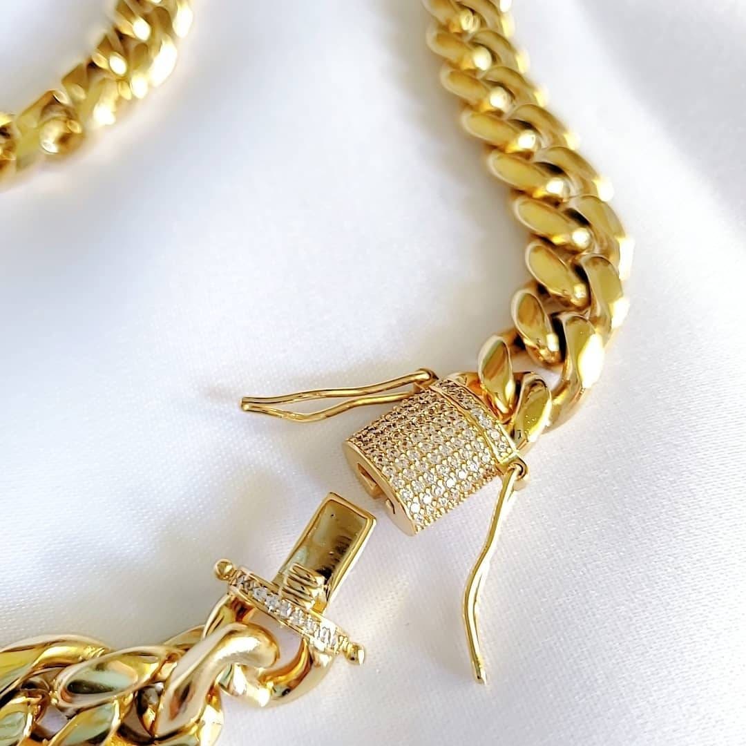 Gold Statement Cuban Link Chain - view 4