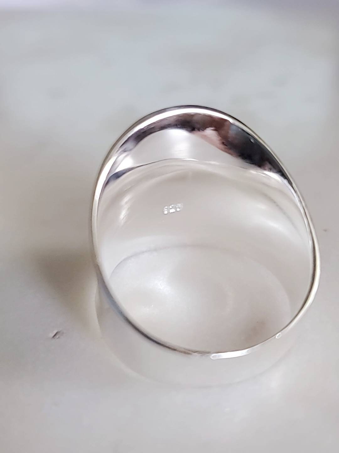 Concave Sterling Silver Ring - view 2