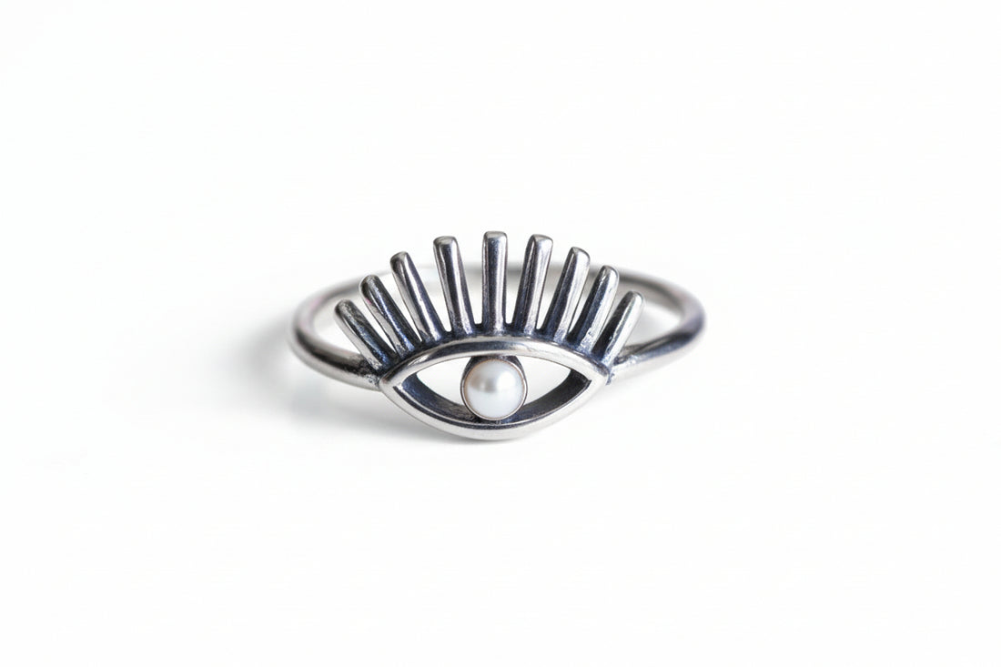 Sterling Silver 925 Protection Evil Eye Ring