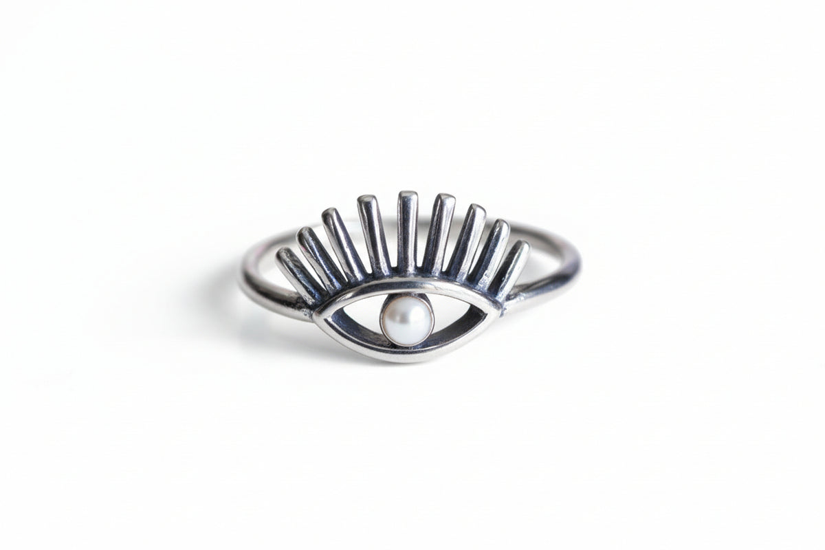 Sterling Silver 925 Protection Evil Eye Ring