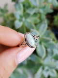Sterling Silver White Opal Ring - view 4
