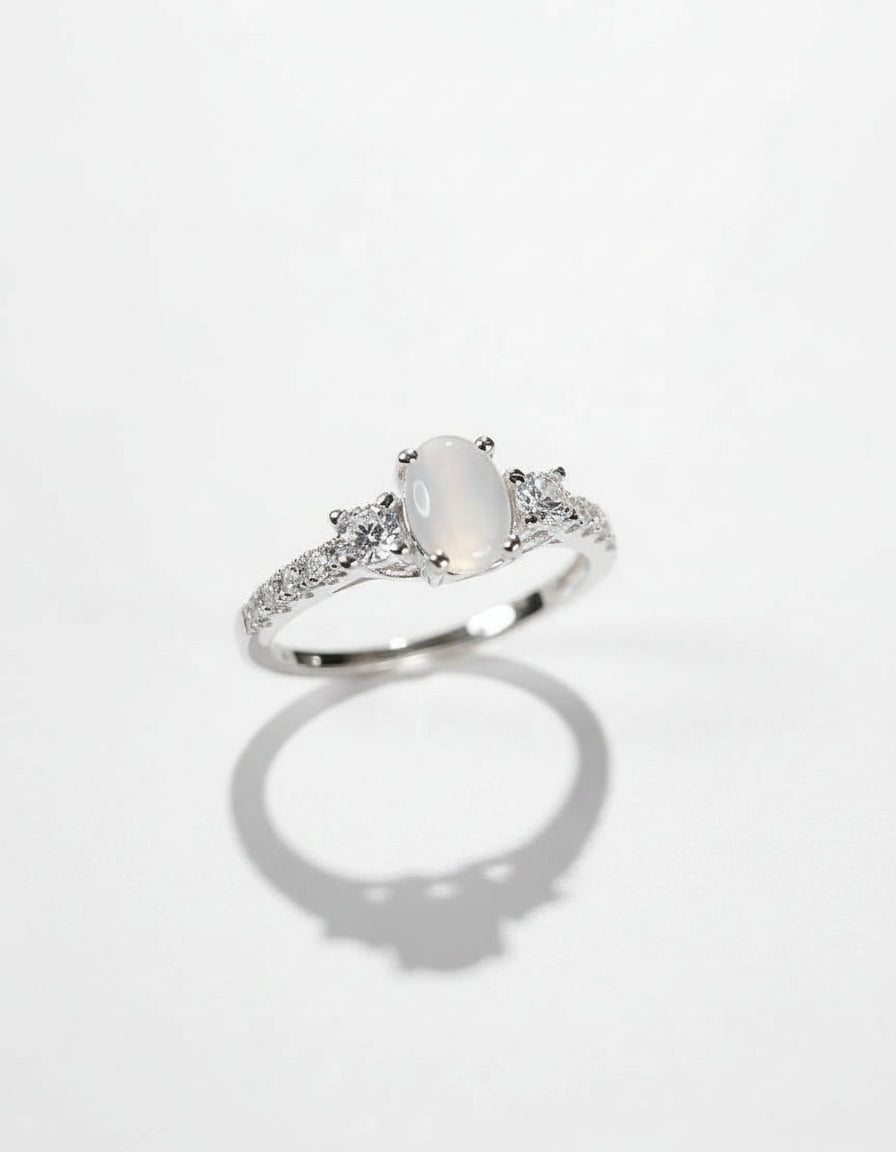 Sterling Silver Natural Mother of Pearl Ring