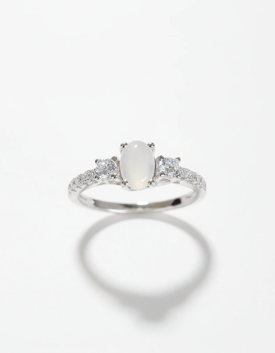 Sterling Silver Natural Mother of Pearl Ring - view 3