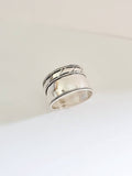 Sterling Silver Thin Concave Wide Band - view 4