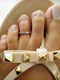 Dainty Midi Toe Sterling Silver Ring - view 4