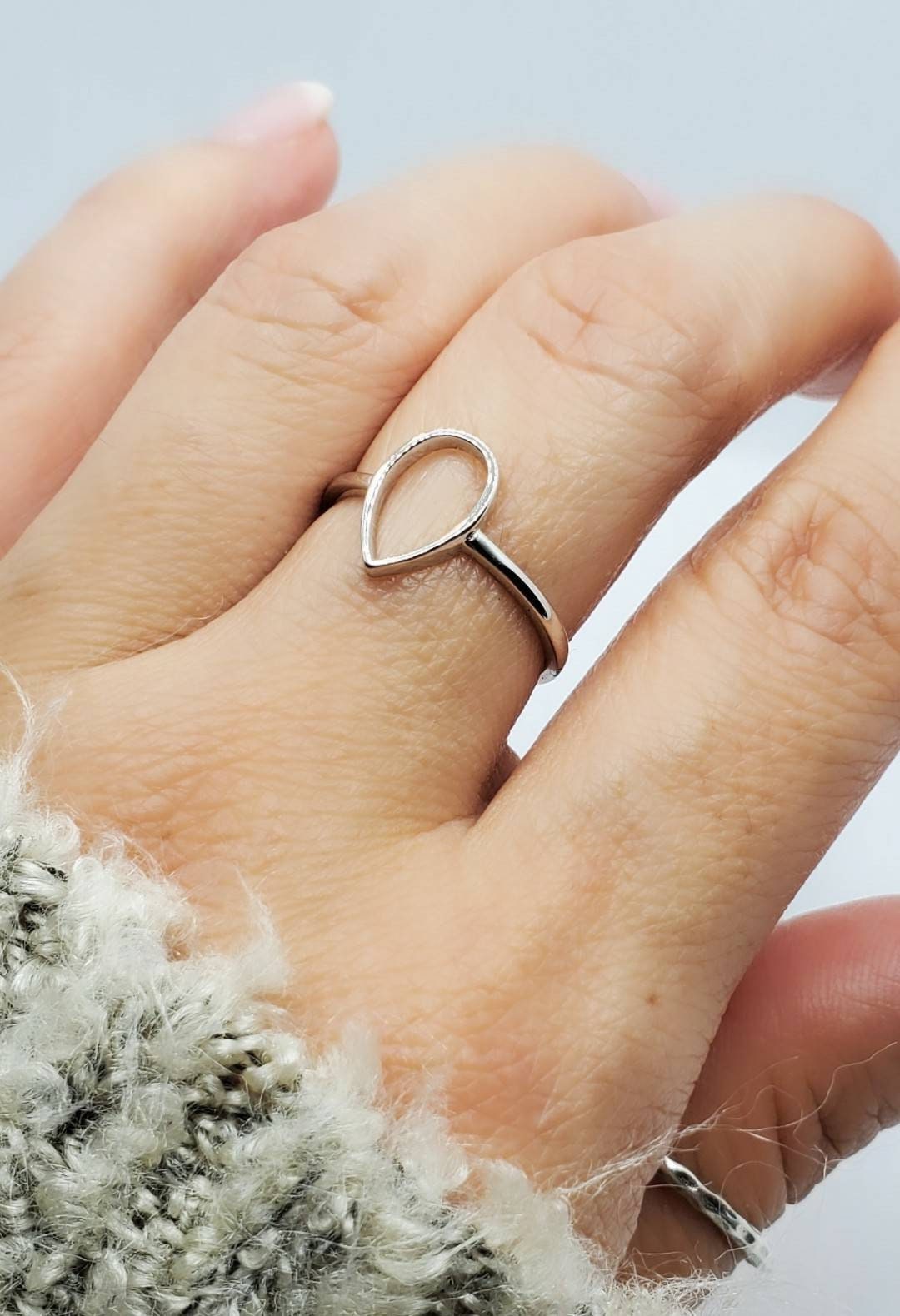 Sterling Silver Teardrop Ring
