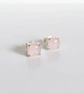 Sterling Silver 925 Pink Mother of Pearl Stud Earrings - view 5